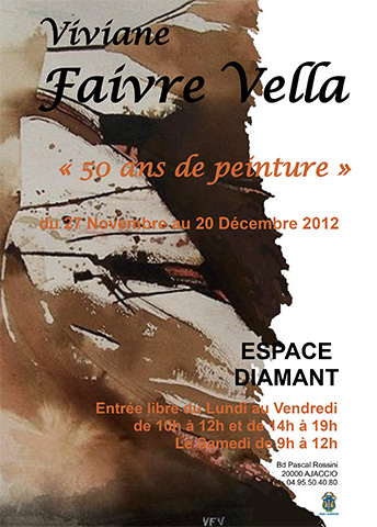viviane faivre vella exposition espace diamant Ajaccio